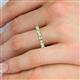 5 - Emlynn 3.00 mm Peridot and Lab Grown Diamond 10 Stone Wedding Band 