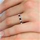 5 - Emlynn 3.00 mm Red Garnet and Lab Grown Diamond 10 Stone Wedding Band 