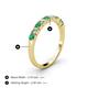 4 - Emlynn 2.70 mm Emerald and Lab Grown Diamond 10 Stone Wedding Band 