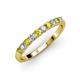 3 - Emlynn 2.70 mm Yellow Diamond and White Lab Grown Diamond 10 Stone Wedding Band 