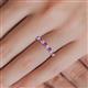 5 - Emlynn 2.40 mm Amethyst and Lab Grown Diamond 10 Stone Wedding Band 