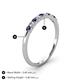 4 - Emlynn 2.40 mm Blue Sapphire and Lab Grown Diamond 10 Stone Wedding Band 