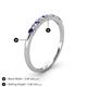 4 - Emlynn 2.40 mm Iolite and Lab Grown Diamond 10 Stone Wedding Band 