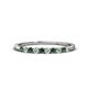 1 - Emlynn 2.40 mm Lab Grown Diamond and Lab Created Alexandrite 10 Stone Wedding Band 