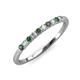 3 - Emlynn 2.40 mm Lab Grown Diamond and Lab Created Alexandrite 10 Stone Wedding Band 