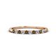 1 - Emlynn 2.40 mm Smoky Quartz and Lab Grown Diamond 10 Stone Wedding Band 