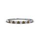 1 - Emlynn 2.40 mm Smoky Quartz and Lab Grown Diamond 10 Stone Wedding Band 