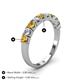 4 - Emlynn 3.00 mm Citrine and Diamond 10 Stone Wedding Band 