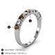 4 - Emlynn 3.00 mm Smoky Quartz and Diamond 10 Stone Wedding Band 