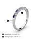 4 - Emlynn 2.70 mm Iolite and Diamond 10 Stone Wedding Band 