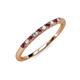 3 - Emlynn 2.00 mm Rhodolite Garnet and Lab Grown Diamond 10 Stone Wedding Band 