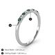 4 - Emlynn 2.40 mm London Blue Topaz and Lab Grown Diamond 10 Stone Wedding Band 