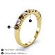 4 - Emlynn 3.00 mm Smoky Quartz and Lab Grown Diamond 10 Stone Wedding Band 