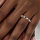 6 - Emlynn 3.00 mm Smoky Quartz and Lab Grown Diamond 10 Stone Wedding Band 