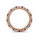 4 - Ellen 2.70 mm Rhodolite Garnet and Diamond Eternity Band 