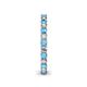 5 - Ellen 2.40 mm Blue Topaz and Diamond Eternity Band 