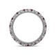 4 - Ellen 2.40 mm Rhodolite Garnet and Diamond Eternity Band 