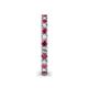 5 - Ellen 2.40 mm Rhodolite Garnet and Diamond Eternity Band 