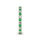 5 - Ellen 2.40 mm Emerald and Diamond Eternity Band 