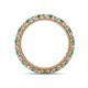 4 - Ellen 2.40 mm Emerald and Diamond Eternity Band 