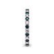 5 - Ellen 2.40 mm Blue and White Diamond Eternity Band 