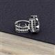 2 - Anais Black and White Diamond Hoop Earrings 