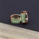 2 - Anais Green Garnet and Diamond Hoop Earrings 