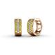 1 - Anais Yellow and White Diamond Hoop Earrings 