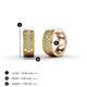 4 - Anais Yellow and White Diamond Hoop Earrings 