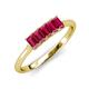 3 - Noura 5x3 mm Emerald Cut Ruby 5 Stone Wedding Band 