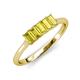 3 - Noura 5x3 mm Emerald Cut Yellow Sapphire 5 Stone Wedding Band 