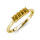 3 - Noura 5x3 mm Emerald Cut Citrine 5 Stone Wedding Band 