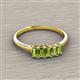 2 - Noura 5x3 mm Emerald Cut Peridot 5 Stone Wedding Band 