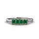 1 - Noura 5x3 mm Emerald Cut Created Alexandrite 5 Stone Wedding Band 