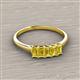 2 - Noura 5x3 mm Emerald Cut Yellow Sapphire 5 Stone Wedding Band 