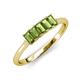 3 - Noura 5x3 mm Emerald Cut Peridot 5 Stone Wedding Band 