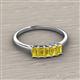 2 - Noura 5x3 mm Emerald Cut Yellow Sapphire 5 Stone Wedding Band 