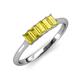 3 - Noura 5x3 mm Emerald Cut Yellow Sapphire 5 Stone Wedding Band 