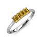 3 - Noura 5x3 mm Emerald Cut Citrine 5 Stone Wedding Band 