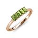 3 - Noura 5x3 mm Emerald Cut Peridot 5 Stone Wedding Band 