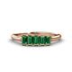 1 - Noura 5x3 mm Emerald Cut Created Alexandrite 5 Stone Wedding Band 