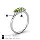 4 - Noura 5x3 mm Emerald Cut Peridot 5 Stone Wedding Band 