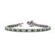 1 - Izarra 3.70 mm Green Garnet and Lab Grown Diamond Eternity Tennis Bracelet 