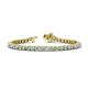 1 - Izarra 3.70 mm Aquamarine and Lab Grown Diamond Eternity Tennis Bracelet 