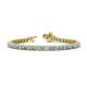 1 - Izarra 3.70 mm Blue Topaz and Lab Grown Diamond Eternity Tennis Bracelet 