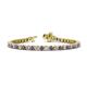 1 - Izarra 3.70 mm Iolite and Lab Grown Diamond Eternity Tennis Bracelet 