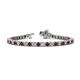 1 - Izarra 3.70 mm Red Garnet and Lab Grown Diamond Eternity Tennis Bracelet 