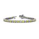 1 - Izarra 3.70 mm Yellow Sapphire and Lab Grown Diamond Eternity Tennis Bracelet 