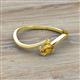 2 - Lucie Bold Oval Cut Citrine and Round Yellow Sapphire 2 Stone Promise Ring 