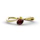 1 - Lucie Bold Oval Cut Red Garnet and Round Yellow Sapphire 2 Stone Promise Ring 